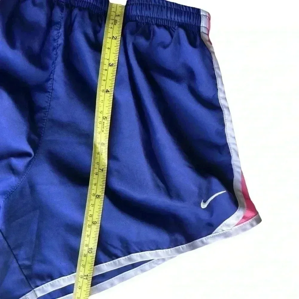 NIKE GIRLS DRI-FIT ACTIVE RUNNING SHORTS• SIZE GIRLS LARGE •BLUE/PINK/WHITE